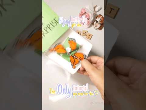 Magical ✨DIY Flying butterfly 🦋 gift tutorial 😯 #subscribe #diy #craft #cutegiftidea #tutorial
