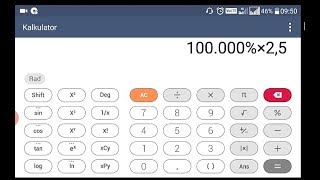 Cara menghitung persen di kalkulator hp