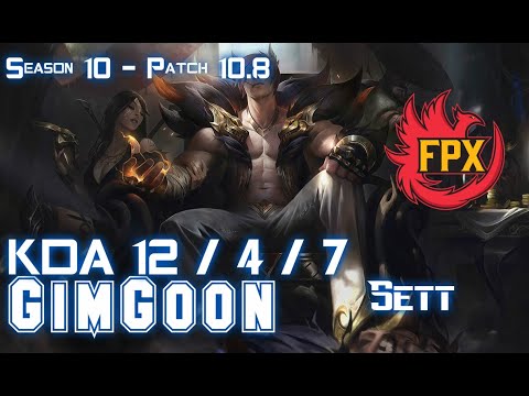 FPX GimGoon SETT vs RENEKTON Top - Patch 10.8 KR Ranked