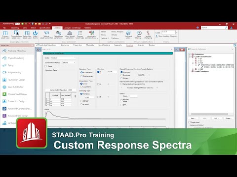 Creating a Custom Response Spectra in STAAD.Pro