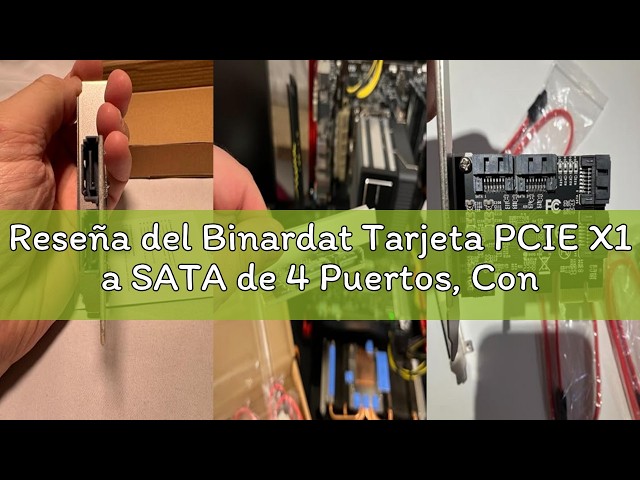 Vídeo relacionado con Tarjeta de expansión de controlador SATA 3.0 de 4 puertos PCIe - 6 Gbps con soporte de ahorro de espacio, 4 cables SATA, no RAID, arranque como disco del sistema, admite 4 dispositivos