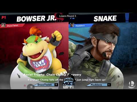 Smash @ Miz's WiFi 16 - DezoTwist (Bowser Jr.) vs. Hadderz (Snake) Losers Round 3