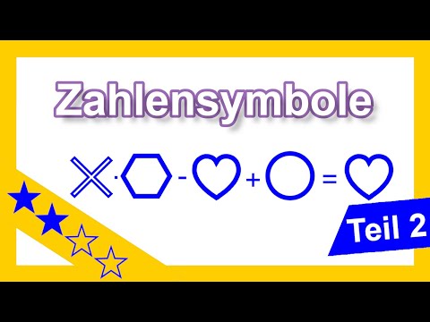 Zahlensymbole Teil 2 - Welche Zahl muss in die Symbole eingesetzt werden?Logisches Denkvermögen