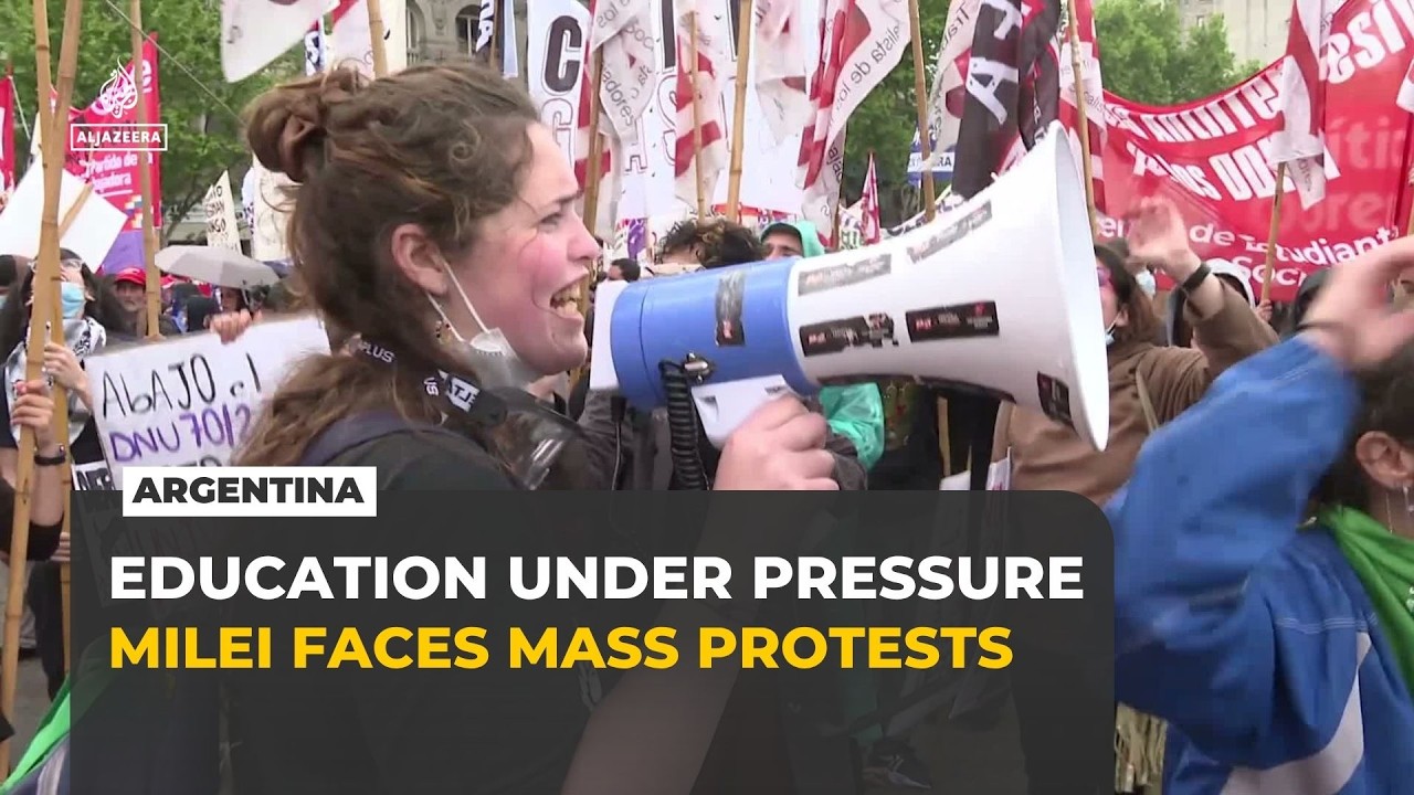 Argentina protests: Students rally against Milei’s university funding cuts