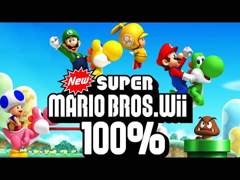 New Super Mario Bros. Wii - 100% Longplay Full Game Walkthrough Gameplay Guide (Less Loading Times)