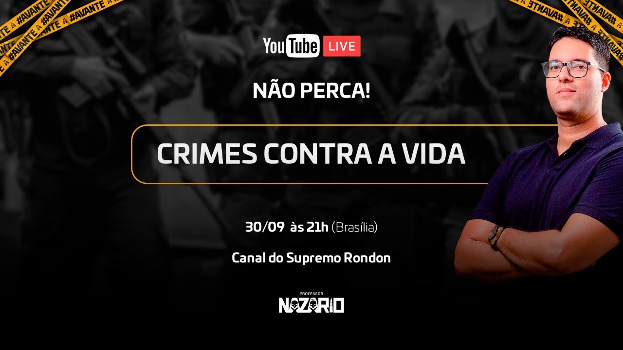 1º AULÃO AO VIVO: MARATONA DE QUESTÕES - CRIMES CONTRA A VIDA (SUPER REVISÃO)