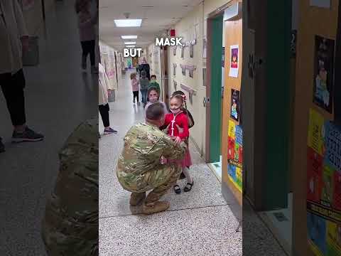 This Dad Came Back Home From The Military to Surprise His Daughters at School ❤️