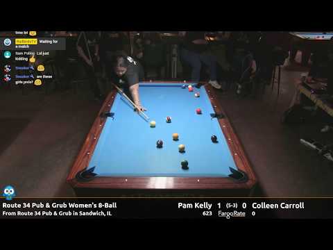 Pam Kelly vs Colleen Carroll - Women's 8-Ball - Route 34 Pub and Grub