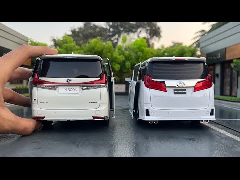 Mini Toyota Alphard vs Lexus LM 300h 1/18 Scale | Luxury Mini Vans | Diecast Model Cars