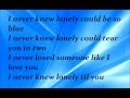 Vince Gill - Never knew lonely lyrics