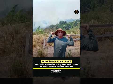 Moradores do município de Placas no Pará, cobram do IBAMA combate ao incêndio no estado