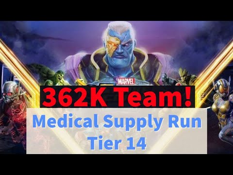 Medical Supply Tier 14 Guide with 362K Team | How to 3 Star Challenge | MARVEL Strike Force - F2P