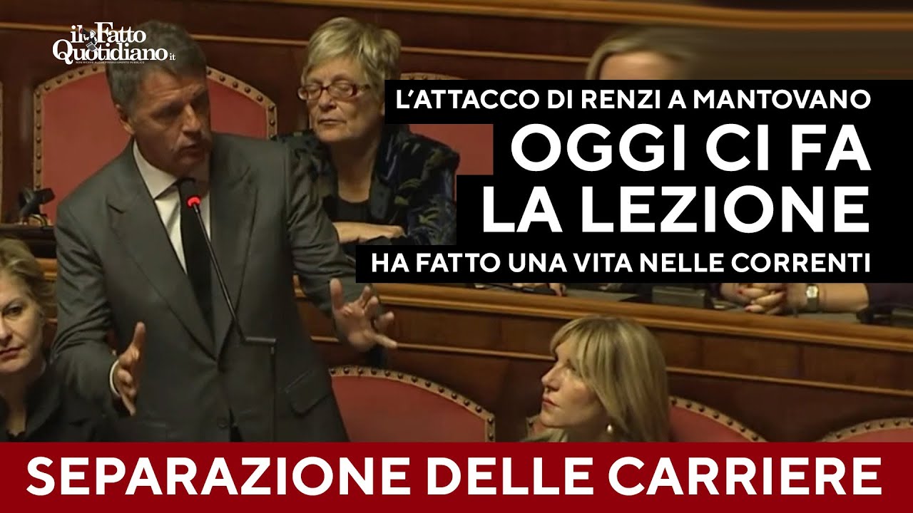 Renzi vs Mantovano: "Separazione carriere? Ha fatto una vita nelle correnti e oggi ci fa la lezione"
