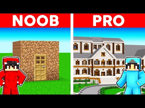 Minecraft NOOB vs PRO MANSION Build Battle Challenge