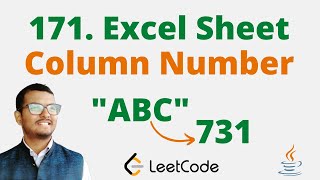 YouTube video '171. Excel Sheet Column Number || Java || Leetcode || Hindi'