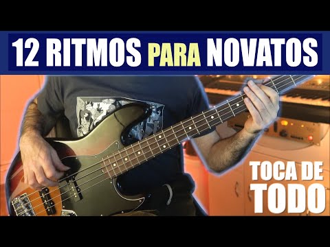 12 RITMOS para BAJISTAS PRINCIPIANTES y tocar de TODO