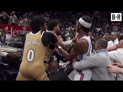 Big Scuffle Breaks Out in Thunder vs. Wizards, 4 Players Ejected