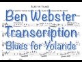 Ben Webster: Blues for Yolande [Transcription]