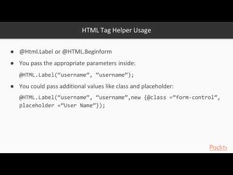 Build a Real World App with ASP NET Core MVC HTML Tag Helpers | packtpub com