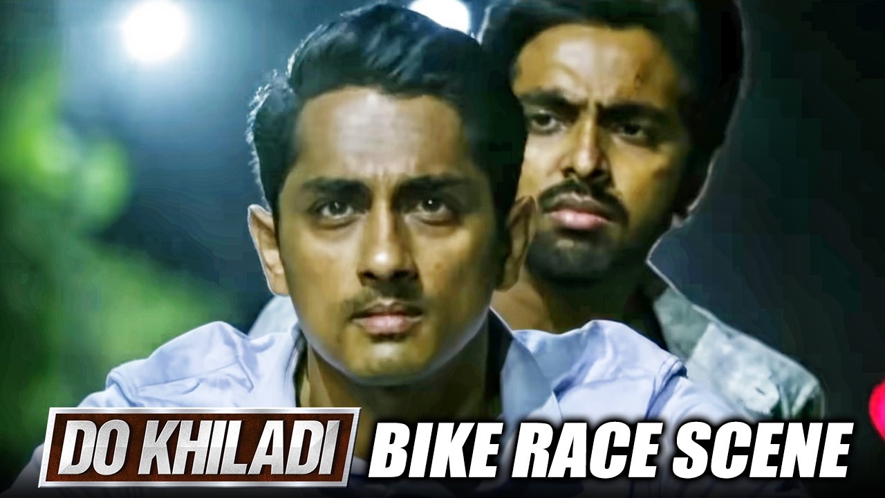 When Siddarth Stepped In for GV Prakash!! | Do Khiladi Movie - Bike Race Scene | Goldmines Play