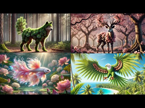 Incredible Wild Animals Fusion Created By AI 😱🧬 | Animal + Plants