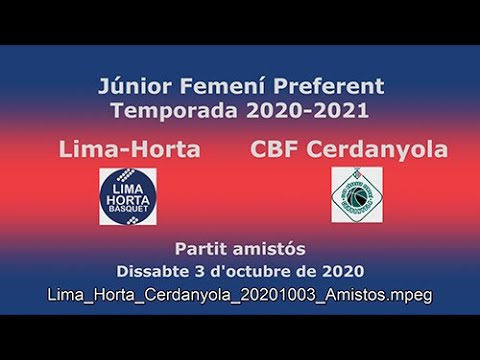 Lima Horta - Cerdanyola. Júnior Femení Preferent. Amistós
