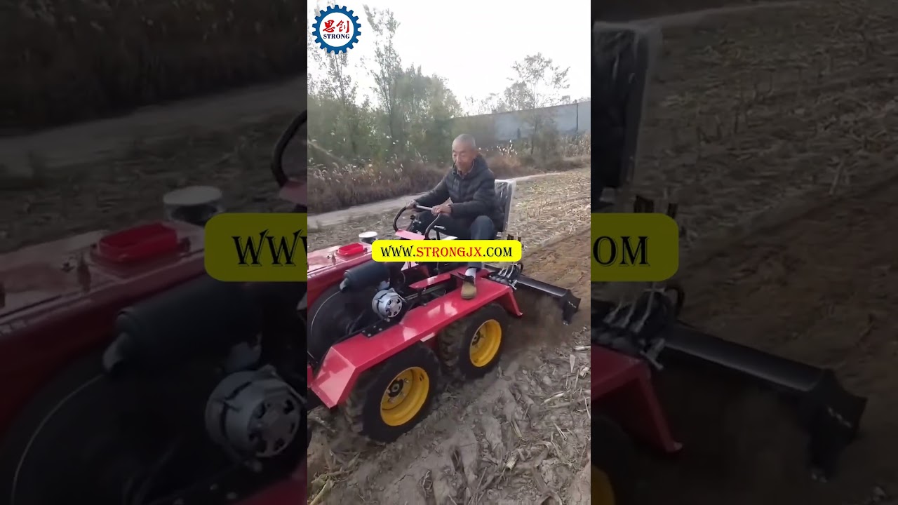 2025 New Mini 4X4 4WD Agriculture Farm Tractor with Tiller #minirotavator #minicultivator #excavator