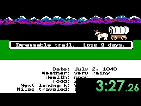 So I tried speedrunning The Oregon Trail and was constantly devastated by my own luck