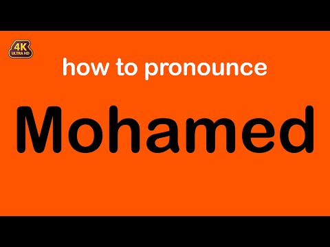 how to pronounce Mohamed correctly