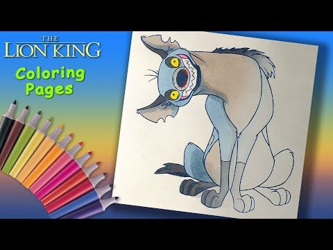 Coloring Book for Kids. Hyena from the Lion King Coloring Pages Video
