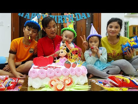 Happy birthday Baby Bella and Cake birthday with family fun and nursery rhymes song for babies