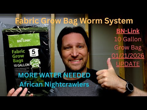 10 Gallon Grow Bag Worm Compost – January 21, 2026 Vermicompost Update