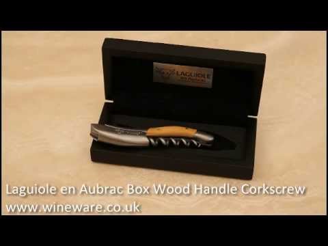 Laguiole En Aubrac Corkscrew - Box Wood Video | Wineware