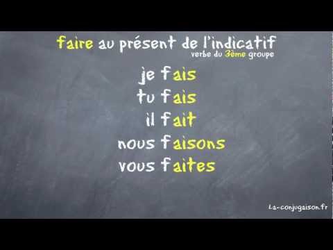 faire au présent de l'indicatif - La-conjugaison.fr