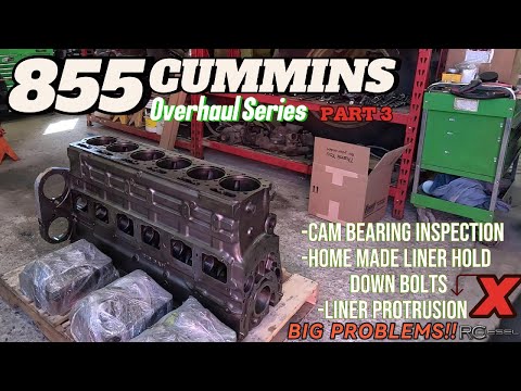 Sunk Liner Fix on Cummins 855 Big Cam — Counterbores, Sleeves & Reassembly Start (ST310) P3