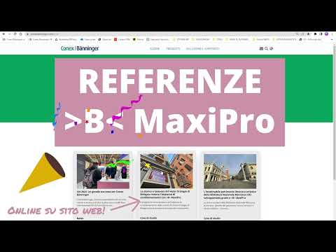 Referenze B MaxiPro online su sito web Conex Bänninger!