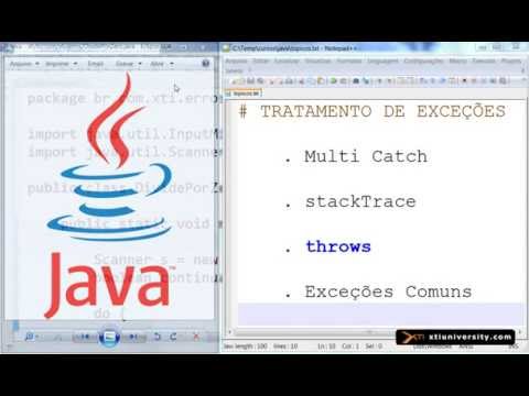 Universidade XTI   JAVA   054   Exception, multi catch, stacktrace e throws