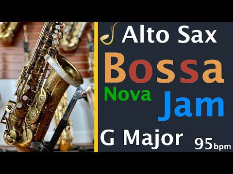 Alto Saxophone Bossa Nova Backing Track Jam in G Major | Improvisation