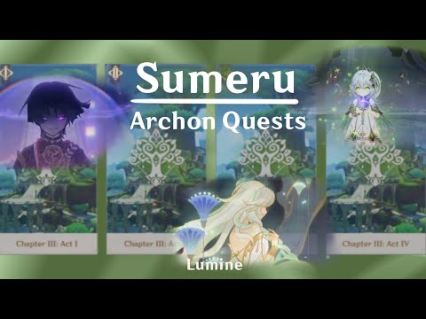 ✨ Genshin Impact | All Sumeru Archon quests | All Cinematic Cutscenes | Lumine version ✨