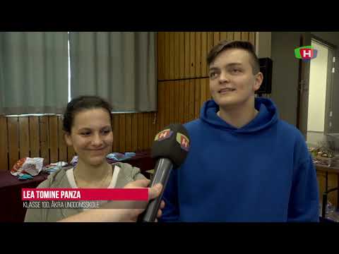 Elevene på Åkra ungdomsskole gorde en innstas for andre -  samlet inn 40000 kroner