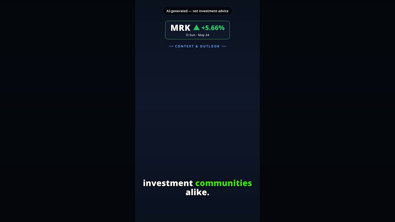 Why Is Merck & Stock Spiking Today? MRK +5.66% (May 24) — Lung Cancer Trial Win