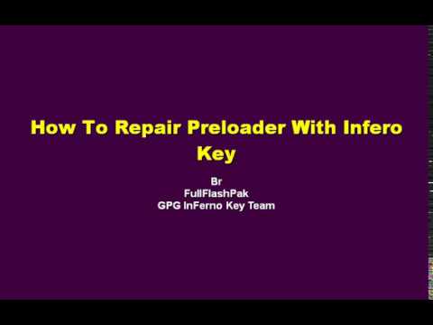 How to repair preloader with inferno Tool