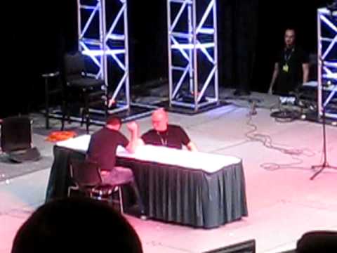 PAX EAST 2010 Gabe and Tycho arm wrestle on request