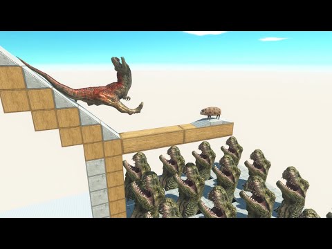 The TRAP STAIR SIDE down to The Giant Rex Head - Animal Revolt Battle Simulator