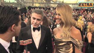At the Oscars: George Clooney Predicted 'It's Going to Be a French Evening'
