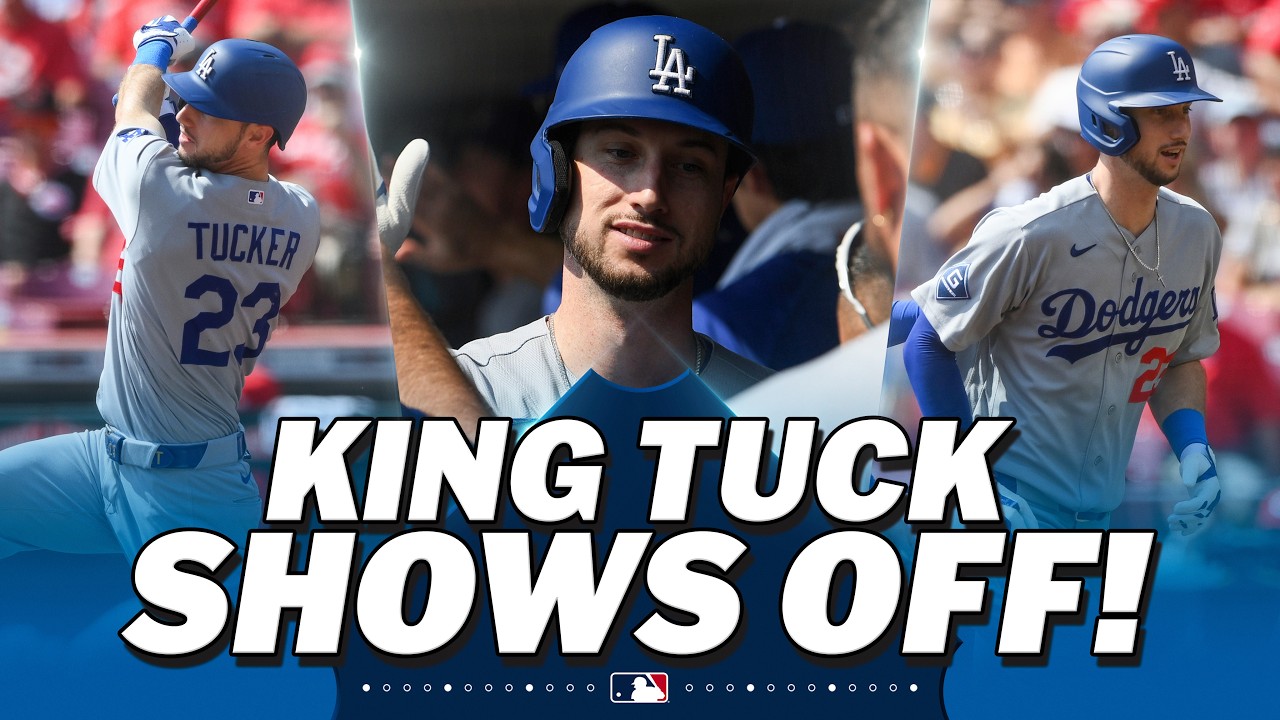 Have a GAME, King Tuck! Kyle Tucker knocks four hits for the Dodgers as they clinch the NL West! 👑💪