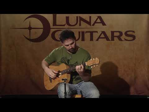 Luna Safari Bamboo 3/4 Scale Travel Acoustic Guitar, Satin Natural w/ Gig Bag image 11