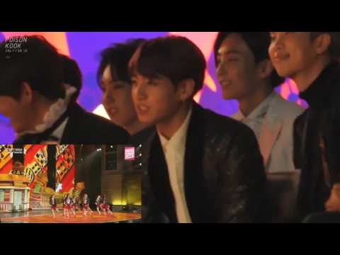 161119 MMA BTS Jungkook's & SEVENTEEN's Reaction to I.O.I's Very, Very, Very