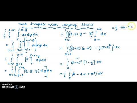 Triple Integral with varying limits