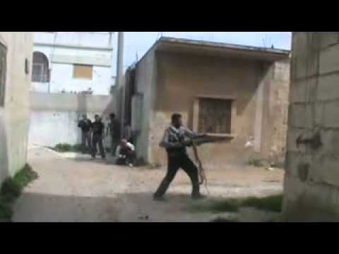 التصدي لقوات النظام في حي البياضة في حمص من قبل كتيبة معاذ بن جبل